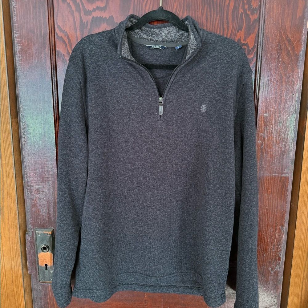 Izod Men's Brown Half-Zip Sweater